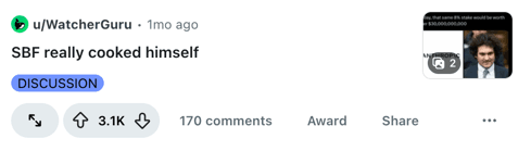 Example recent work 9 showing an upvoted Reddit post